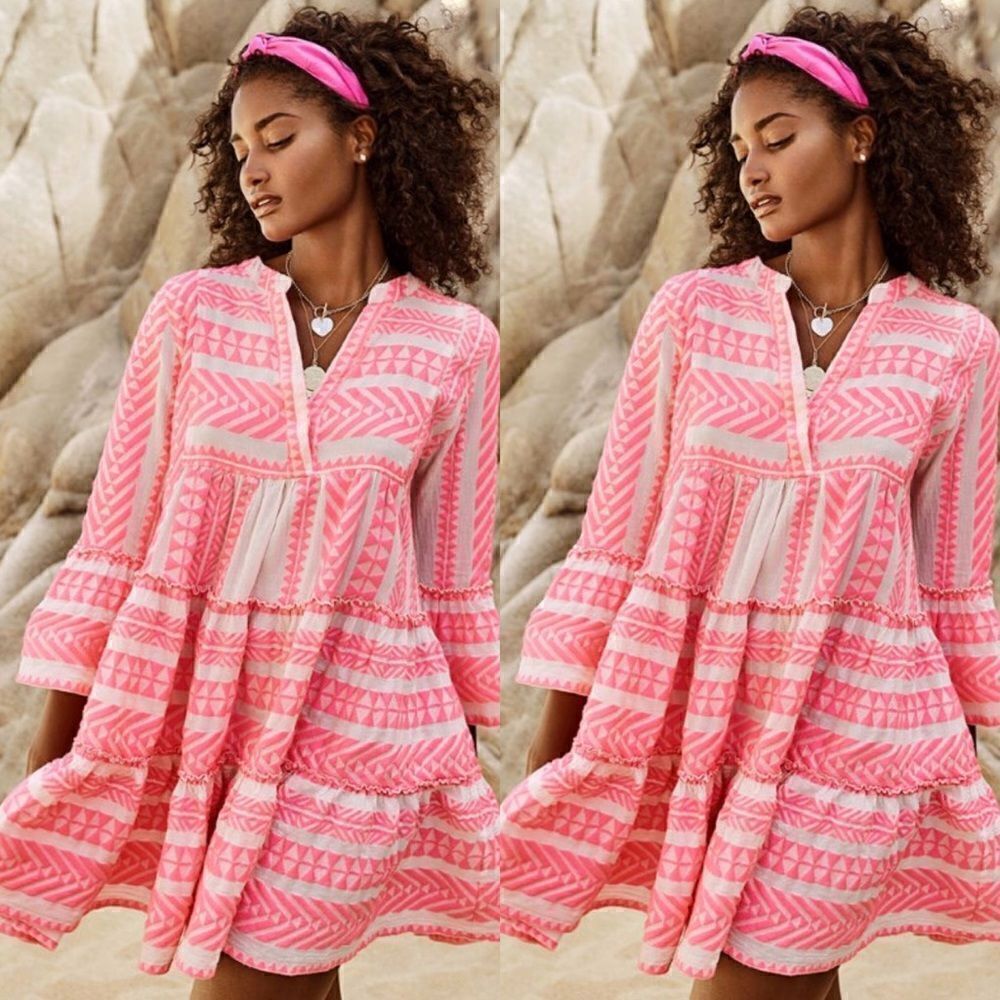 DEVOTION Ella Embroidered Cotton Mini Dress